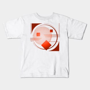 Geometric abstract minimal red Kids T-Shirt